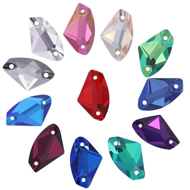 Ducrystal K9 Glass Crystal เย็บบน Rhinestones Flatback อุปกรณ์เสริมสําหรับเสื้อผ้าหัตถกรรมเย็บลูกปัด ราคา ถูกที่สุด ดีลบีเคเค แกลเลอรีภาพที่ 2