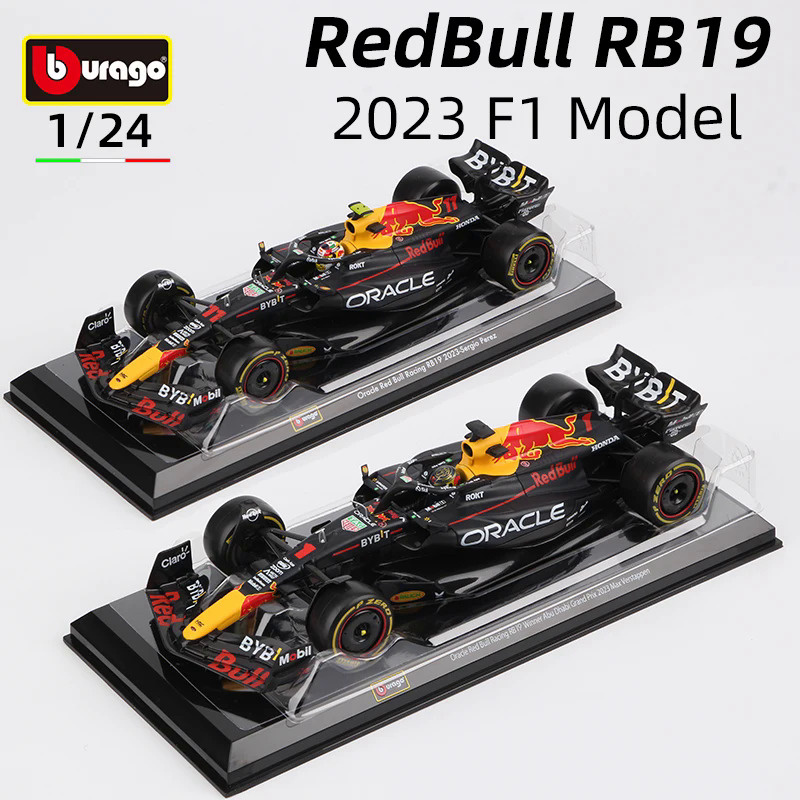 Bburago 1:24 RedBull RB19 Alloy Car Model F1 Racing 2023 Winner #1 Verstappen Die Cast Vehicles Toys