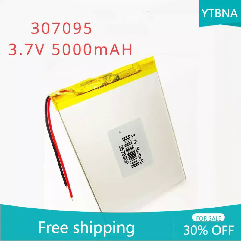 307095 5000mAh 3.7V Li-ion High Capacity Polymer Lithium Batteries Rechargeable Battery New Date Acc