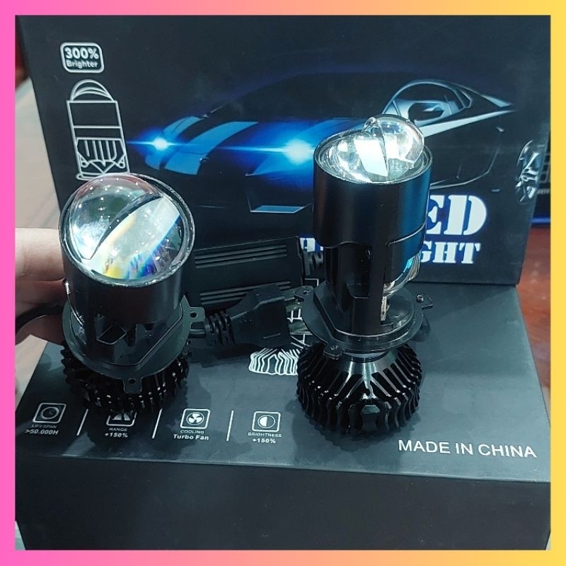 Yellow Cos frog eye Y9s led Phase, white Phase H4-55w