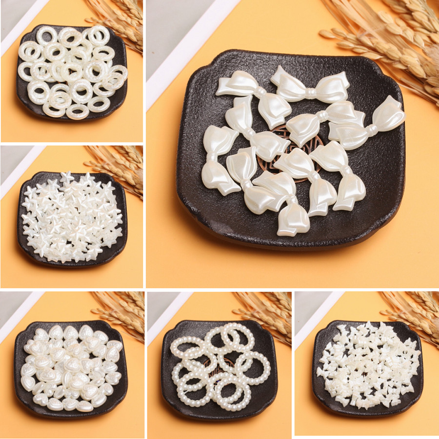 10/50/100pcs แฟชั่น ABS เลียนแบบ Pearl Multi-shape ลูกปัด DIY ลูกปัดวัสดุสร้อยคอสร้อยข้อมือเครื่องประดับทํา