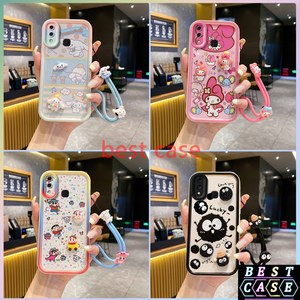 เคส Vivo V9 เคส Vivo Y85 เคส Vivo 1723 1726 1727 เคส Cinnamoroll และ ‌Hello Kitty ลายการ์ตูนสามมิติรูปตุ๊กตาเคสโทรศัพท์นุ่มน่ารัก XX-TYGZ