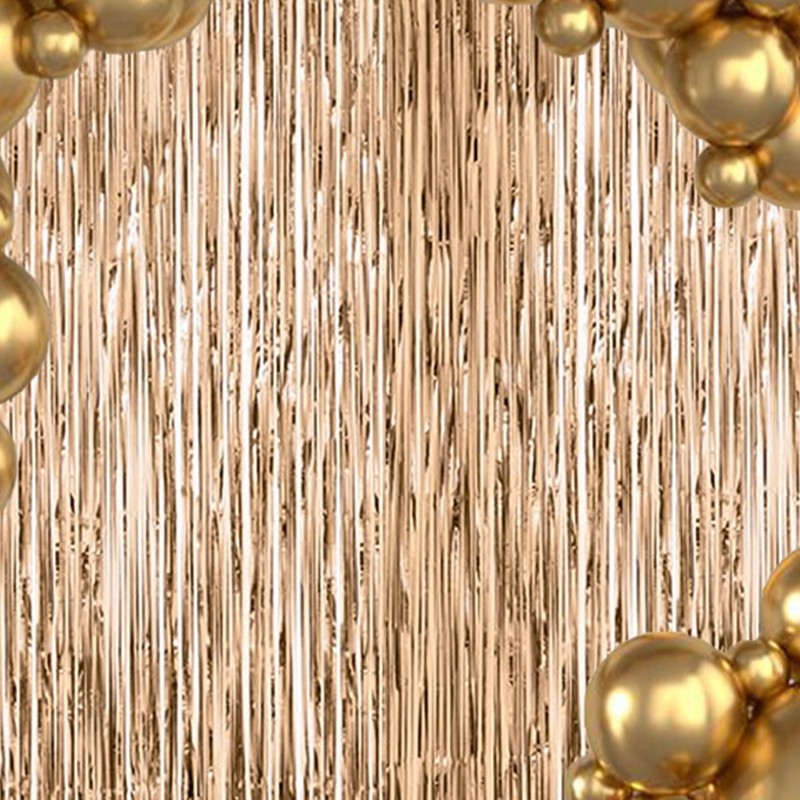 New1 * 2m ม่านฟอยล์สีชมพู Gold Bright Light ฟอยล์ผ้าม่านฉากหลังสําหรับฉากหลังตกแต่งวันเกิดตกแต่ง Baby Shower Decor 2025
