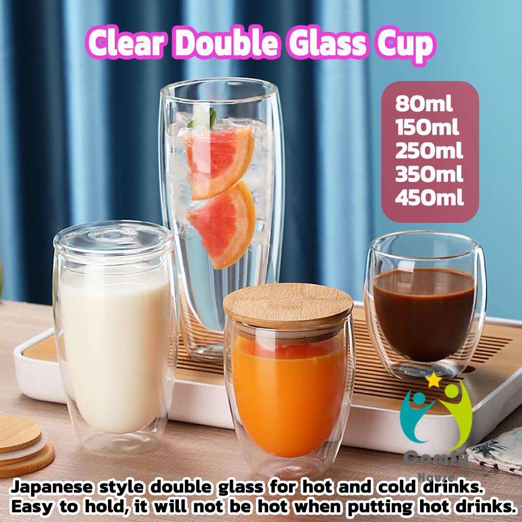 Comfy แก้วกาแฟ สไตล์ ญี่ปุ่น Double-layer glass