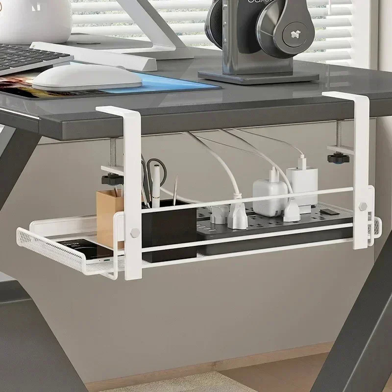 Under Desk Cable Management Tray No Drill Steel Desk Cable Organizers Wire Management Tray Cable Man