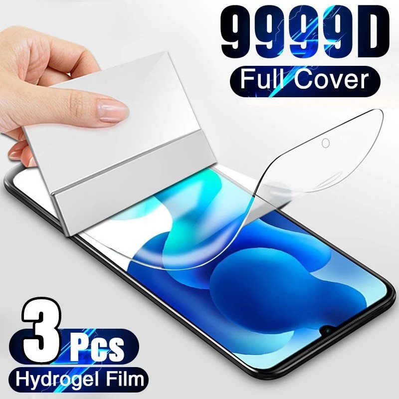 3 ชิ้น 999D HD Clear Soft Hydrogel ฟิล์มสําหรับ Realme 9 8 7 6 5 3 2 Pro Plus 4G 5G Anti-Fingerprint