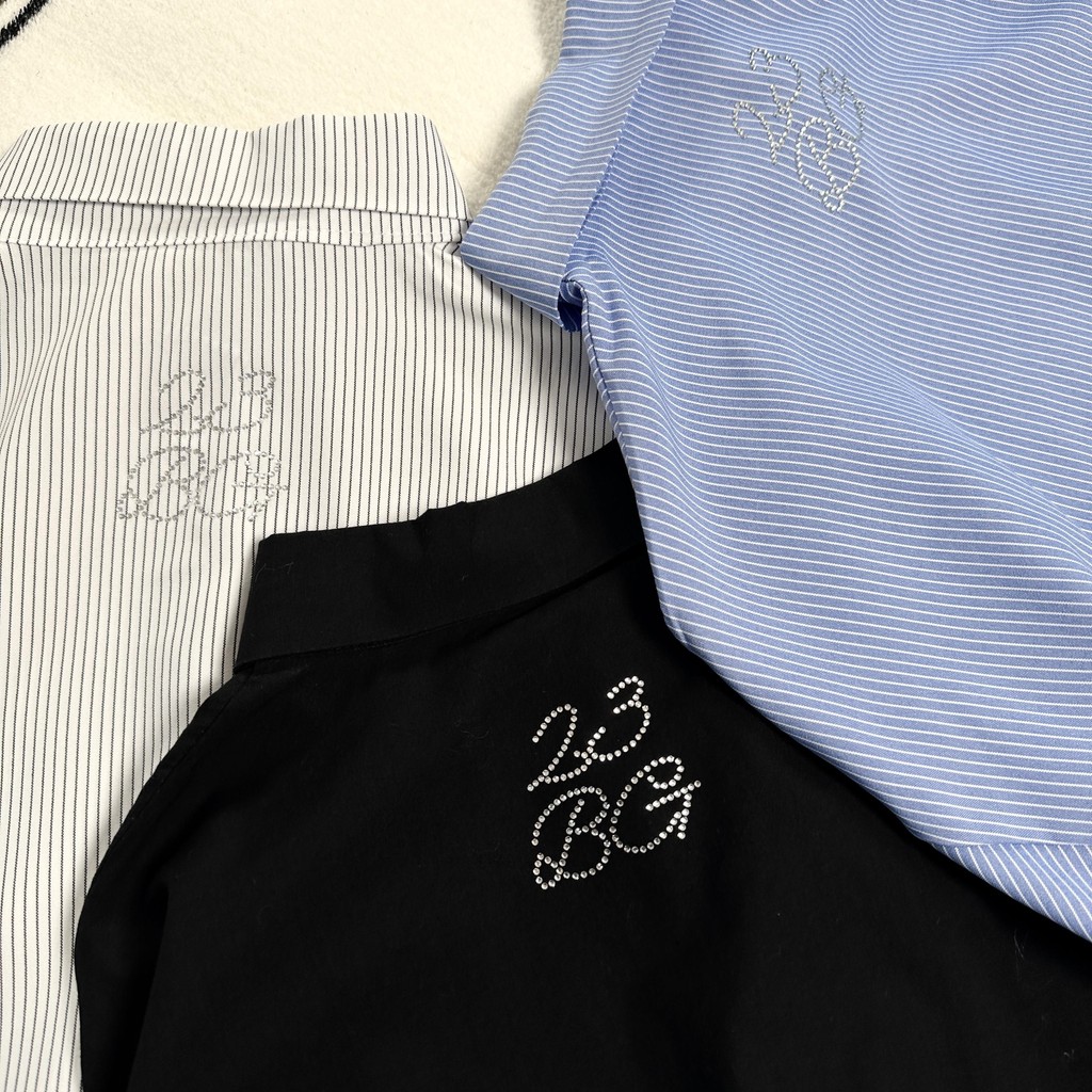 23BEGINS SHIRT เสื้อเชิ้ตปักเพ็ชร 23BG เสื้อเเขนยาว (360AA)