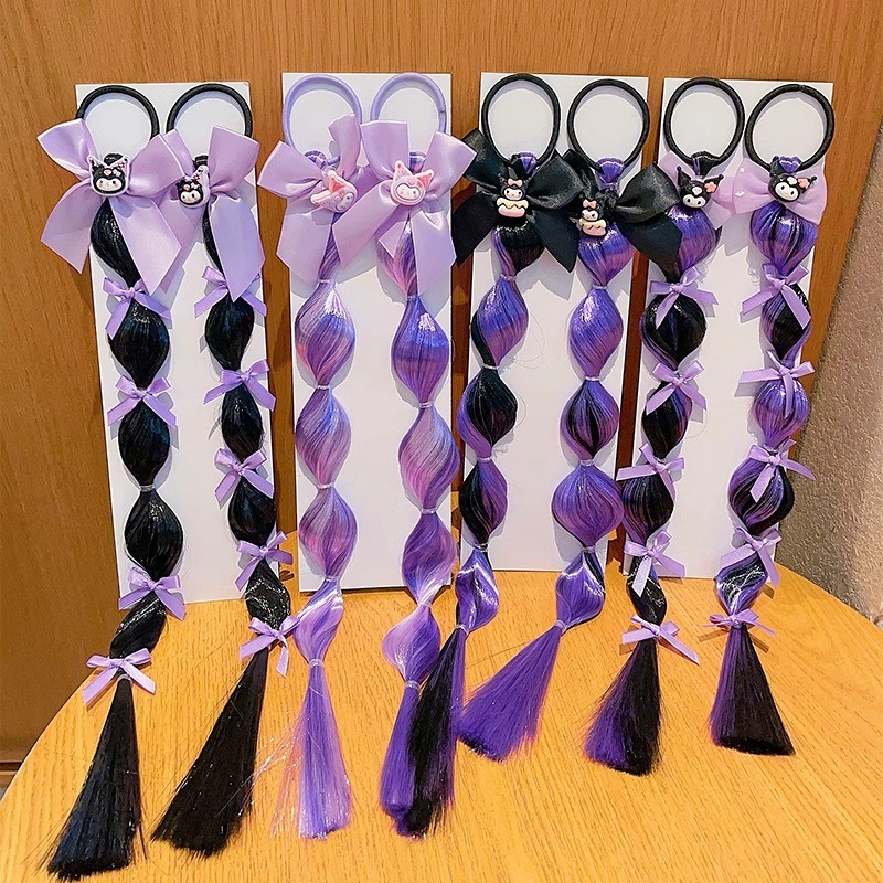 เครื่องประดับผมเด็กวิกผมที่นิยมในโลกออนไลน์บับเบิ้ลเปียแหวนผมสีหวานสาวเท่การ์ตูนผีเสื้อผูกผมหางม้าเครื่องประดับผม e3w4