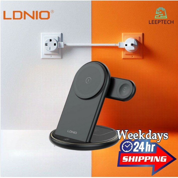 LDNIO 5 In 1 Wireless Charger WL02 Fast Wireless Charging Stand Watch Charger ขาตั้งโทรศัพท์หูฟัง