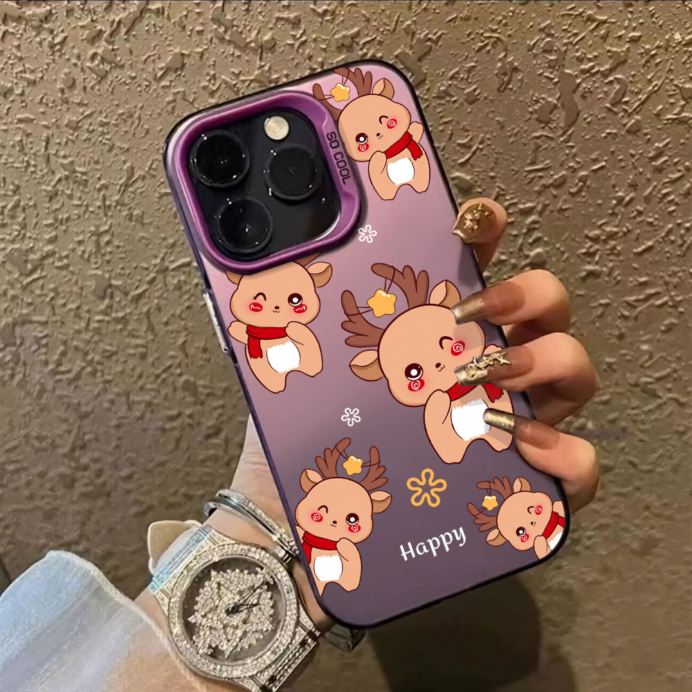 สําหรับ VIVO Y28 4G Y27 กรณีคริสต์มาส Elk Pinguim เงิน IMD เคสโทรศัพท์สําหรับ VIVO Y28 Y36i 4G 5G Y2