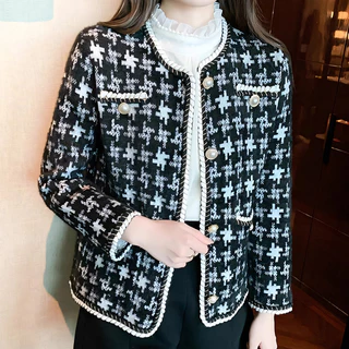 SuySuy พร้อมส่ง เสื้อคลุม แขนยาว คอกลม ลายสก๊อต กระเป๋าใช้งานได้จริง ผ้าไหมพรมนุ่มมาก แฟชั่นฤดูหนาว