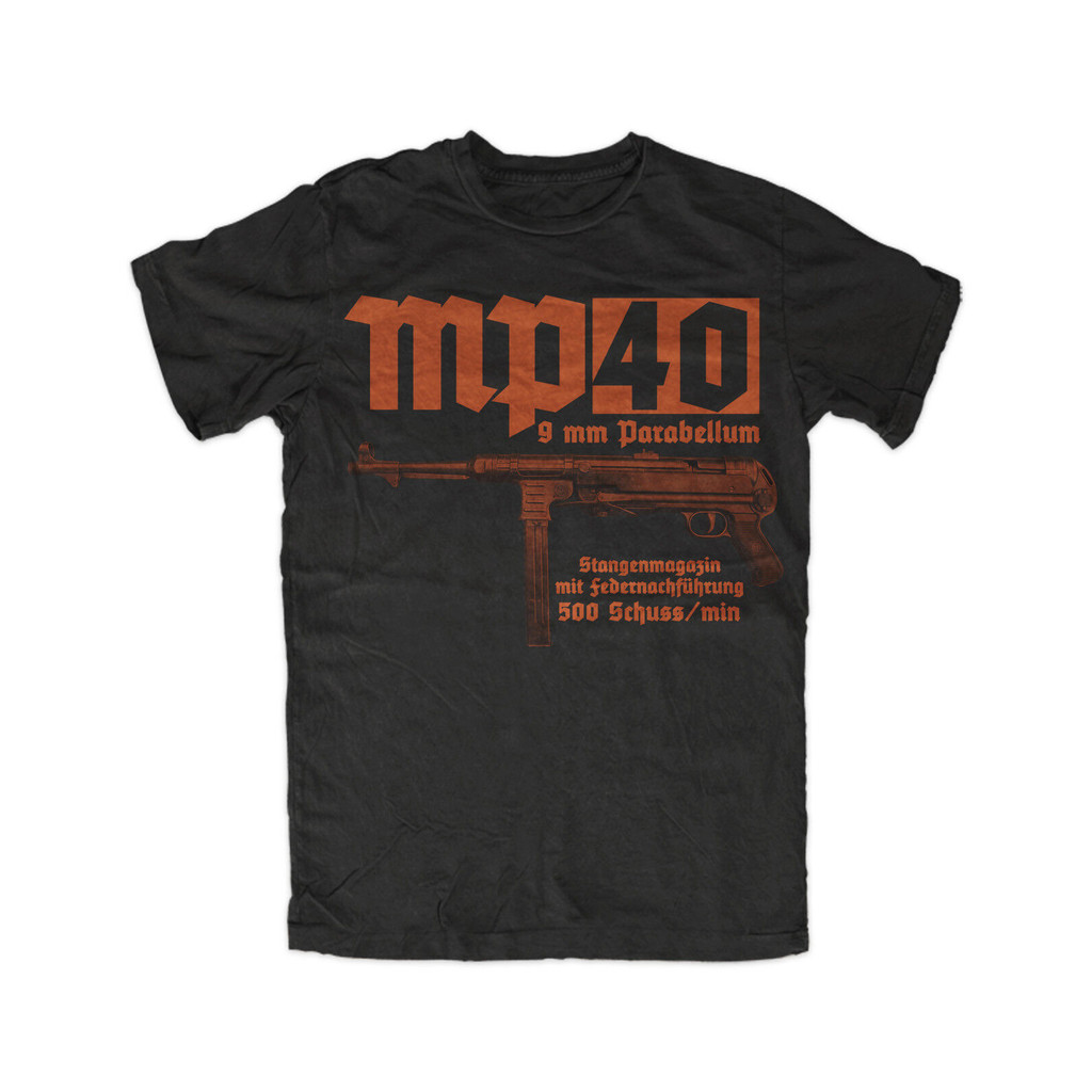 Mp40 เสื้อยืดพรีเมี่ยม Mp 40, Mp44, Mg 42, กองทัพ, ทหาร