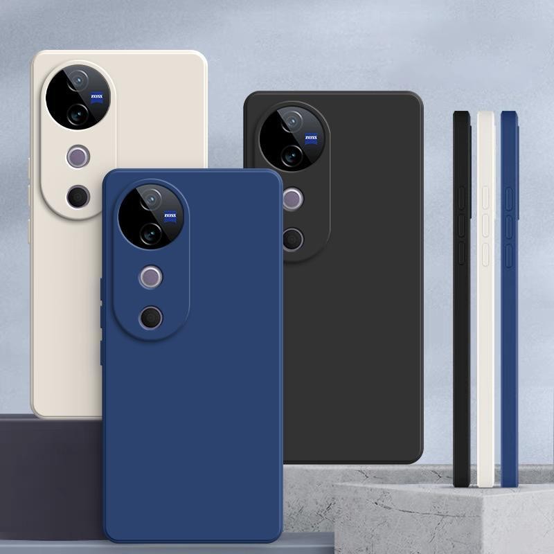 เคส Vivo V40 Pro 5G สีทึบ Vivo V40/V40Pro 5G เคสซิลิโคนป้องกันการตกสีธรรมดาเรียบง่าย YT