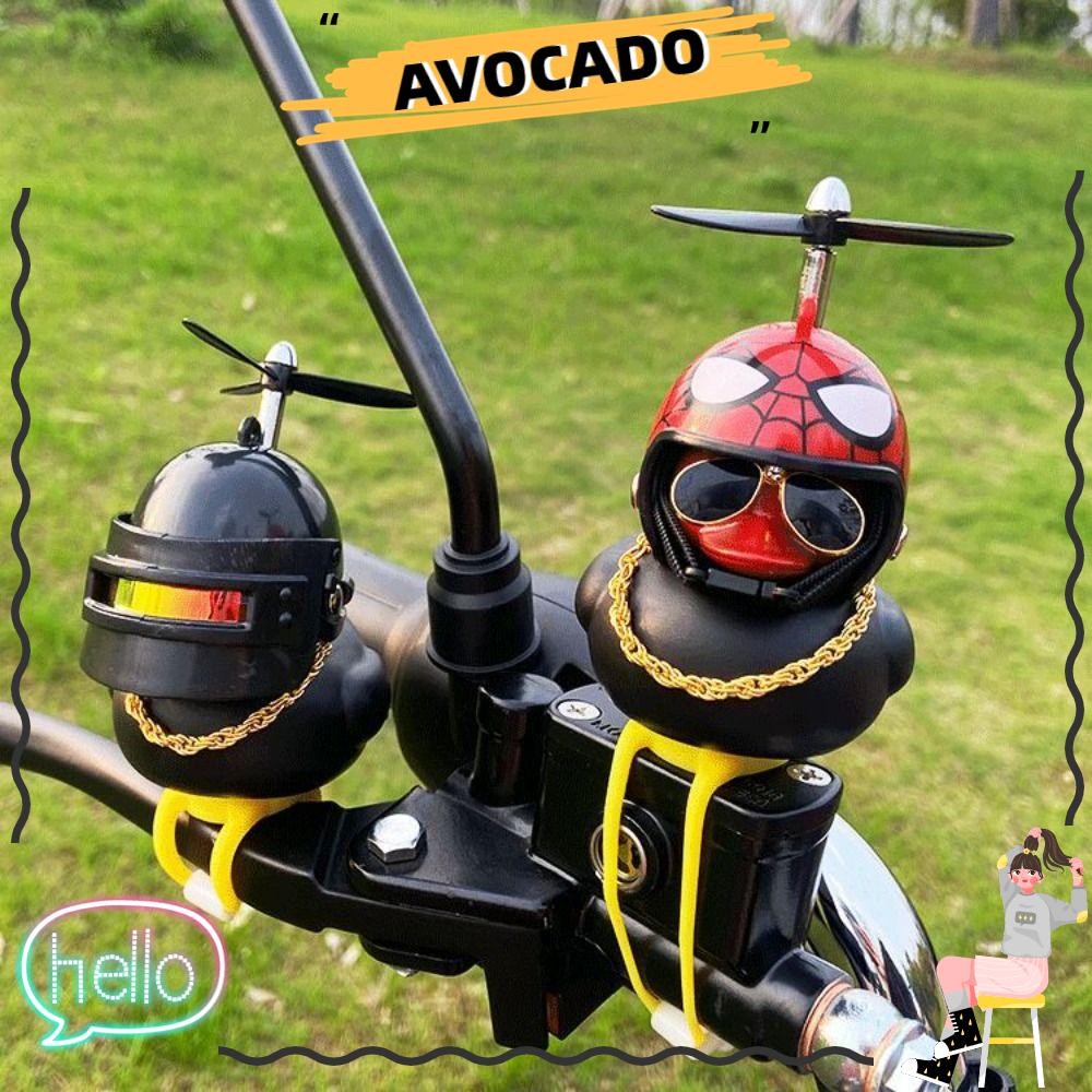 Avocar เป็ดสีเหลืองขนาดเล็ก,ไวนิลสีดําของเล่นเด็กเป็ด,อุปกรณ์ตกแต่งรถยนต์อุปกรณ์ตกแต่งรถมอเตอร์ไซด์จักรยานรถมอเตอร์ไซด์