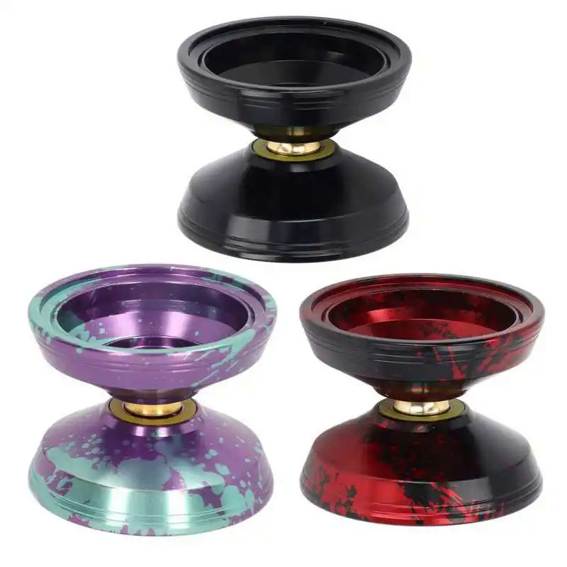 Unresponsive Yoyo Professional Aluminum Alloy Yoyo Toy Birthday Gift with String Glove for Beginner 