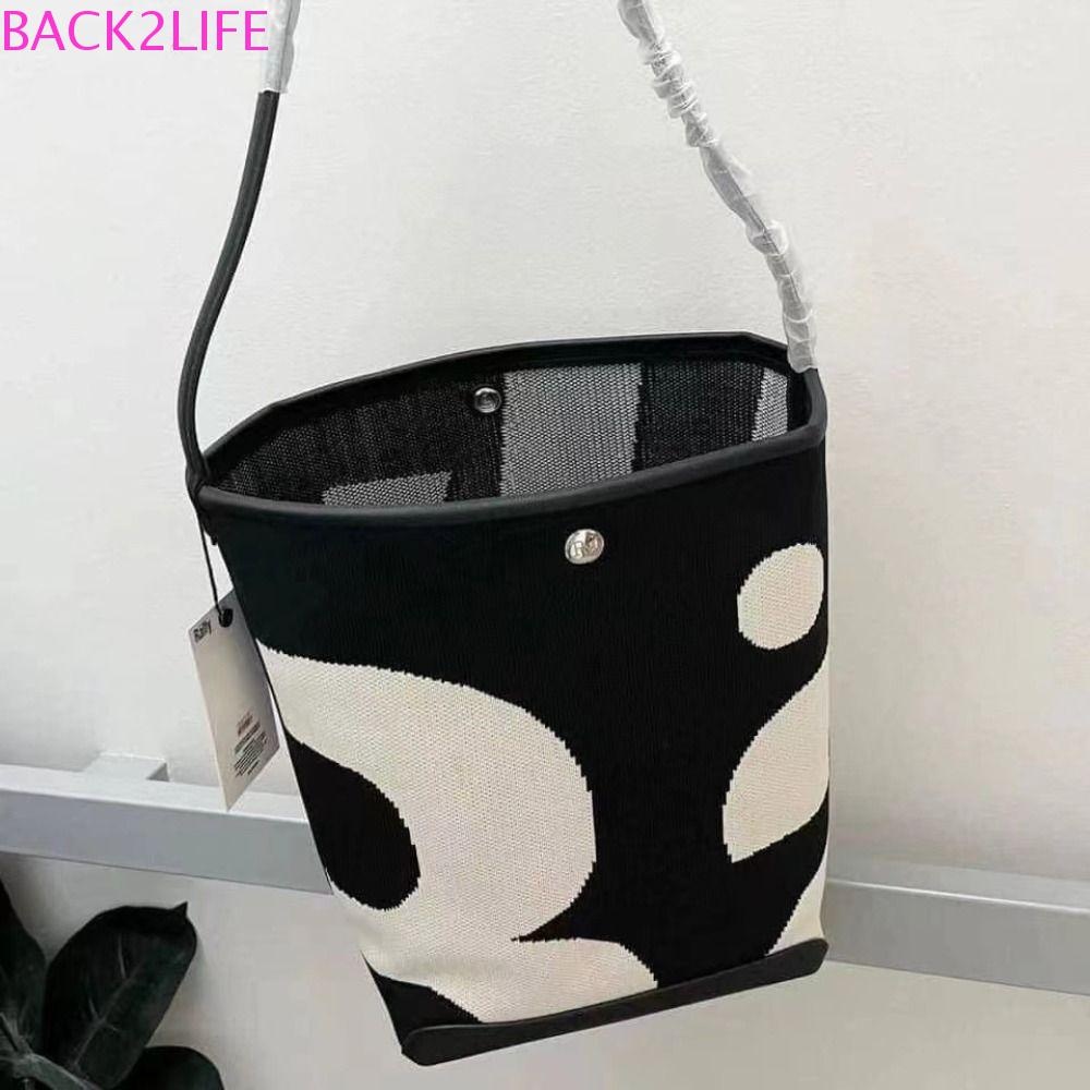Back2life Rally Movement Bucket Bag, Thai Rally Movement Thailand Shoulder Bag, Elegant Handbag Printing Korean Style Canvas Tote Bag Girls/Female