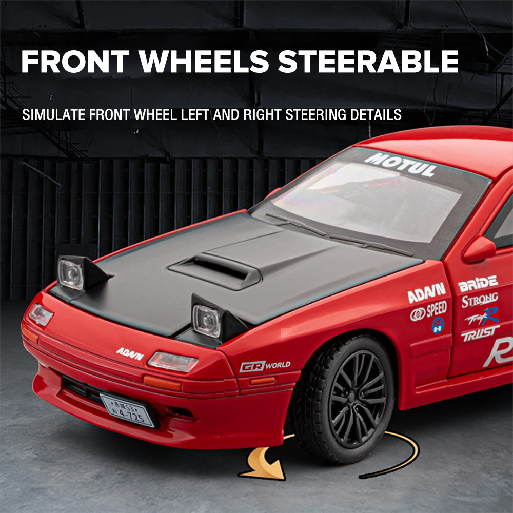 Klt 1:32 JDM Mazda RX-7 โมเดลรถเหล็กรถโลหะผสมของเล่นของขวัญสําหรับเด็กเด็กผู้หญิง - รูปที่ 3
