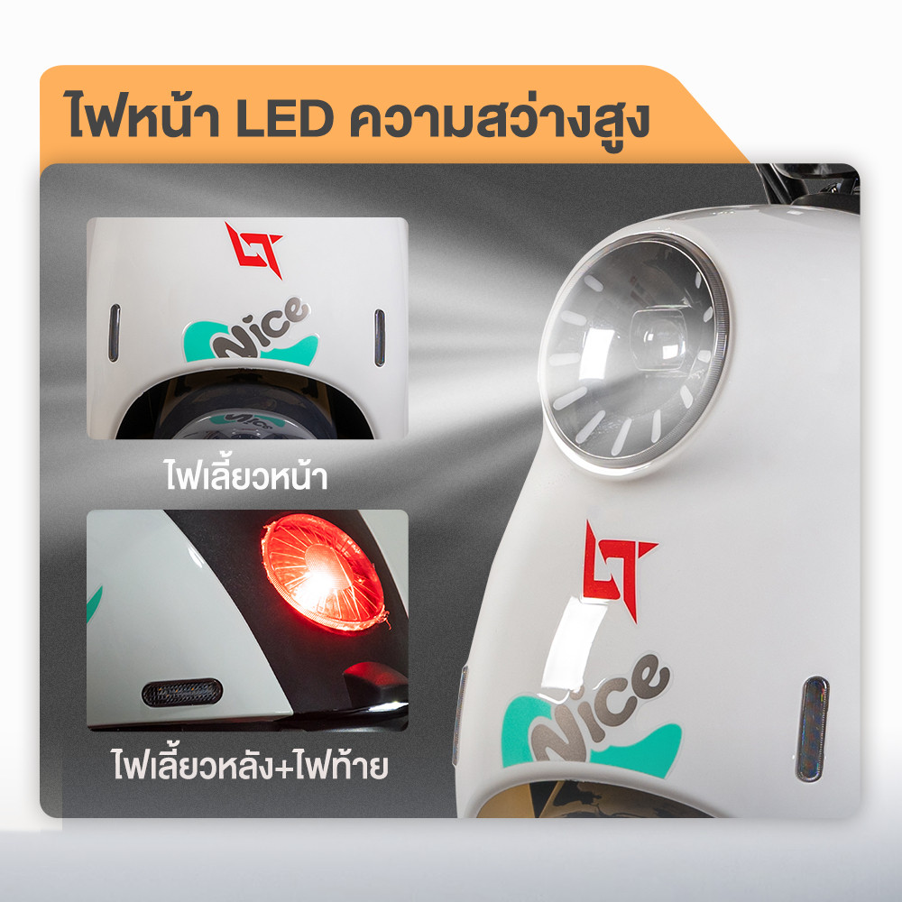 AIMA มอเตอร์ไซค์ไฟฟ้า 1500W60V20AH มอเตอร์ไซไฟฟ้า Electric Motorcycle CHILWEEแบตเตอรี่5PCS มอเตอร์ไซค์ไ การรับประกัน - รูปที่ 7