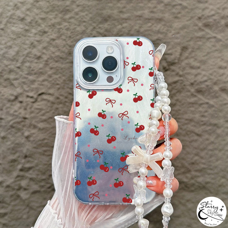 Cherry Bow Soft Case สําหรับ ITEL A50 A05s A70 RS4 S23Plus S23 A04 Infinix Hot 30i 30 8 9 40Pro 40i 