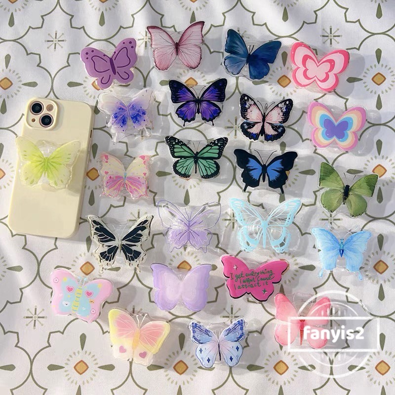 Diy Brackets Holder South Korea Ins French Retro Butterfly ที่วางโทรศัพท์มือถือ