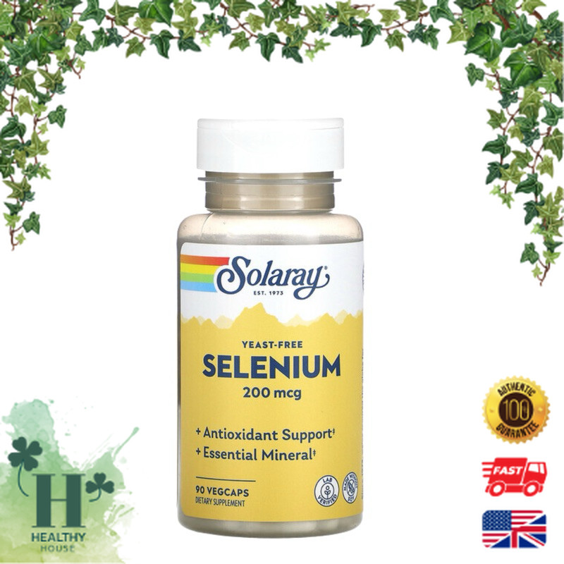 พร้อมส่ง Solaray Selenium 200 mcg 90 VegCaps