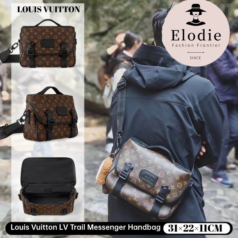 {NEW } หลุยส์วิตตอง Louis Vuitton LV Trail Messenger Handbag กระเป๋าสะพายข้างผู้ชาย & กระเป๋าสะพายข้