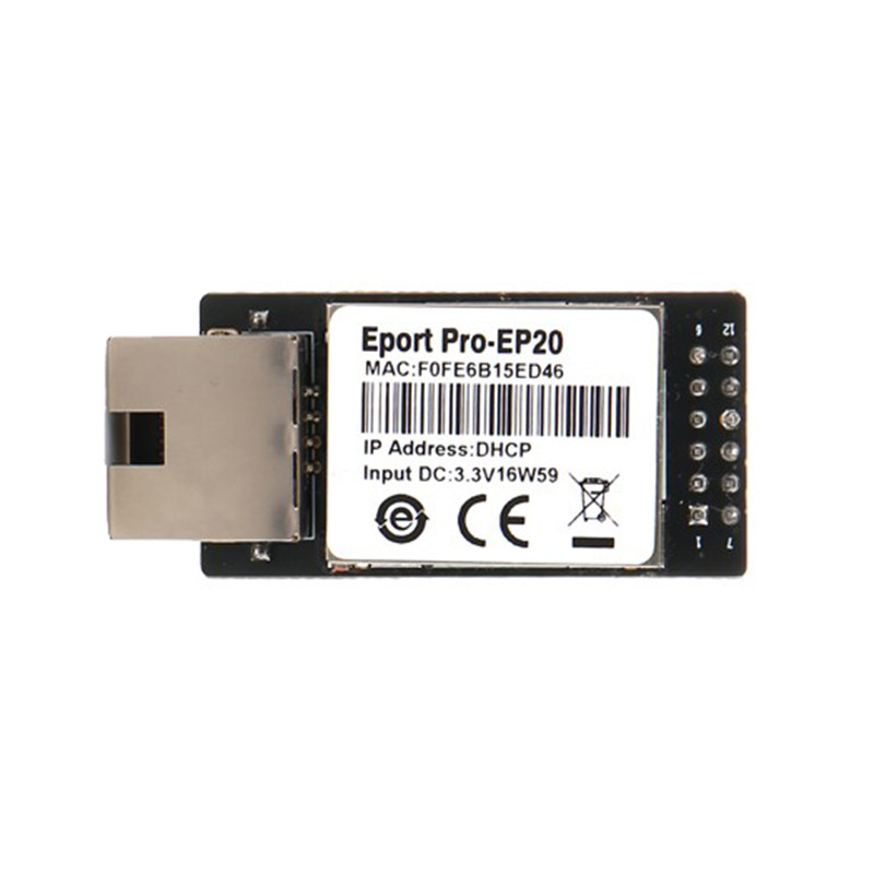 Eport Pro-EP20 Linux Network Server Port TTL Serial Port To Ethernet ฝังโมดูล DHCP 3.3V TCP IP Teet 