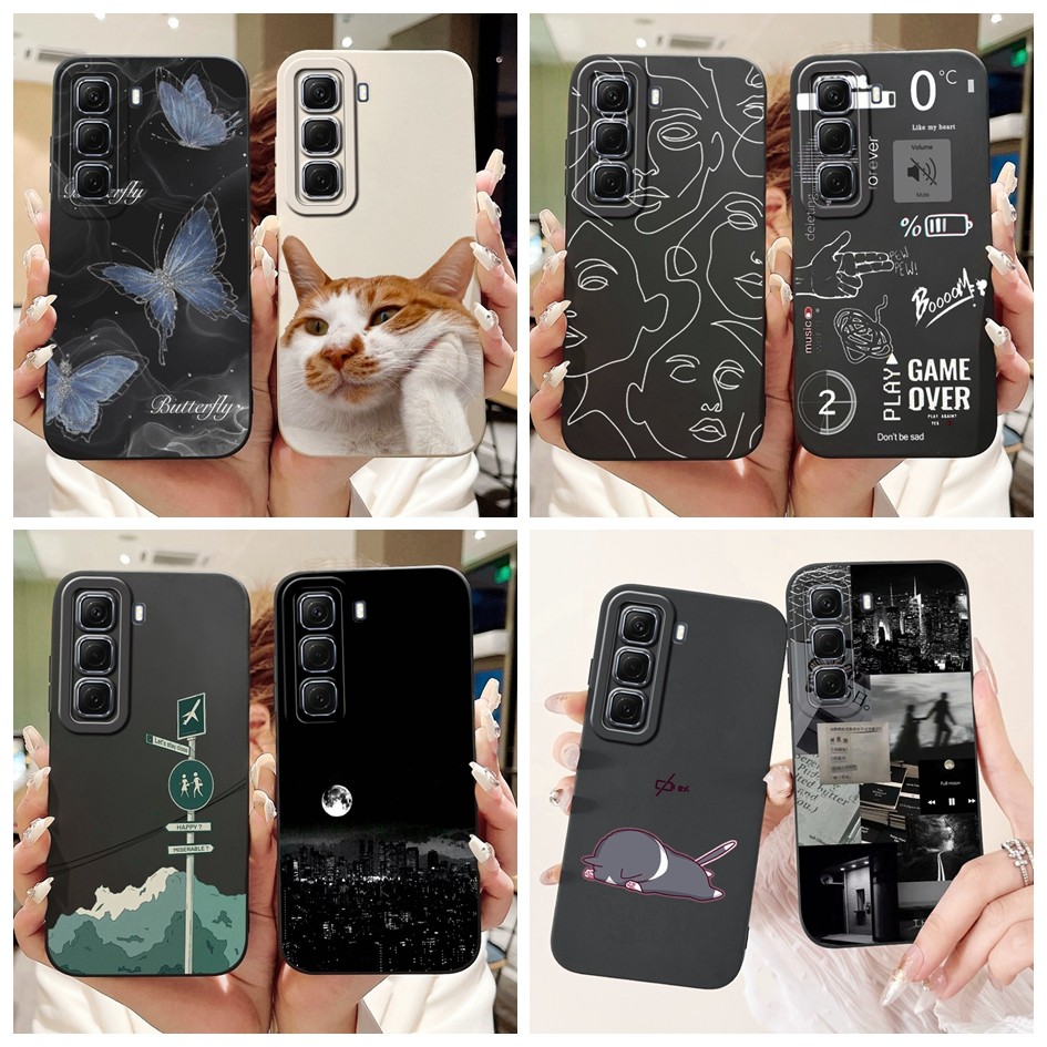 สําหรับ Infinix Hot 50 X6882 ปลอก Cool แฟชั่นทาสีซิลิโคนกันกระแทก TPU โทรศัพท์ฝาหลังสําหรับ Infinix Hot 50 5G X6720 กรณี