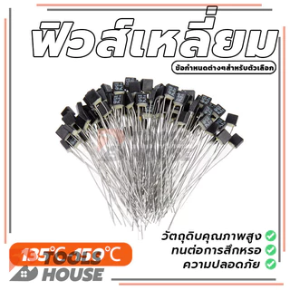 RH Thermal Fuse เทอร์โมฟิวส์ ฟิวส์เหลี่ยม 135°C/140℃/145°C/150°C 2A 250V (พร้อมส่ง)