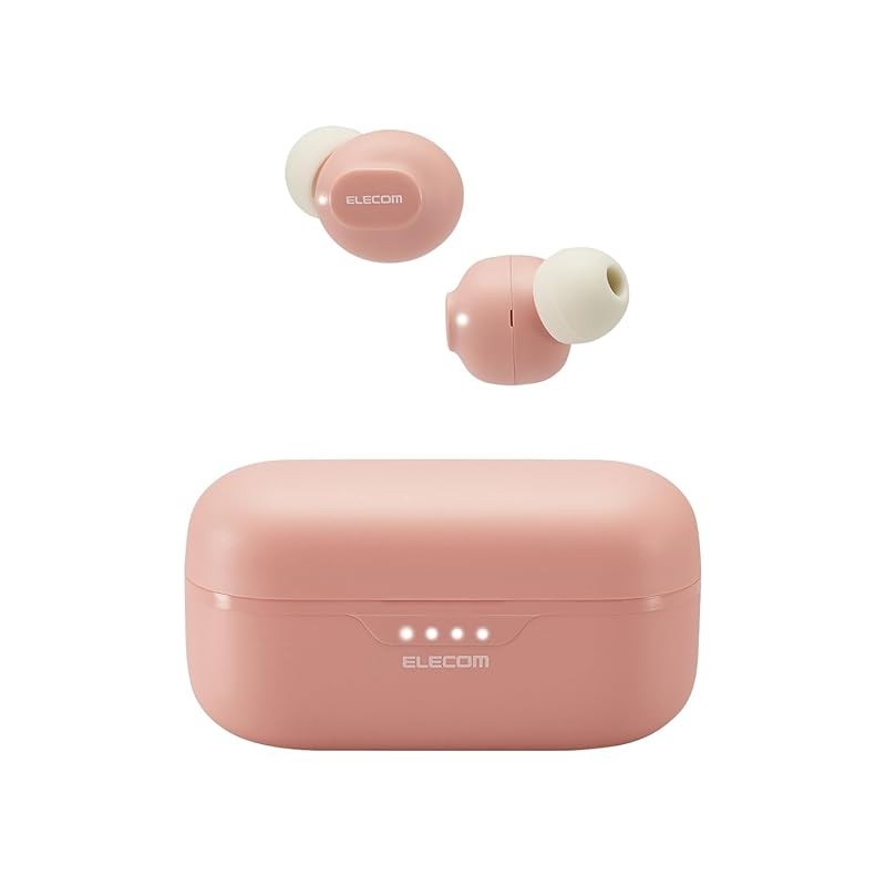 《JAPAN》★Wireless Earphones with AAC Support, Bluetooth 5.3, 5 Hours Playback, Low Latency, Pink LBT-