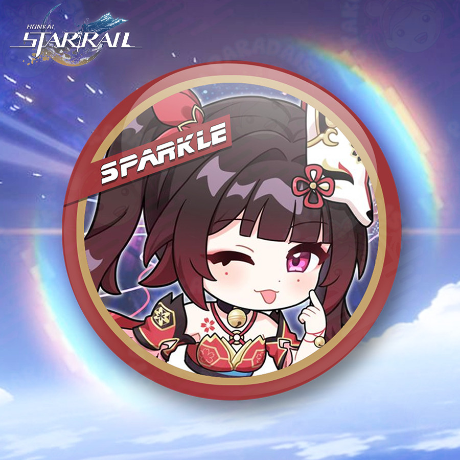 Honkai Star Rail Batch 2 Pin Anime Chibi Blade Qingque Gepard Huohuo ขนาดสูงสุด 58 มม.