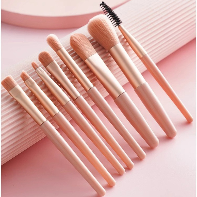 แปรงแต่งหน้า 8 ชิ้น / ชุดแปรงแต่งหน้าขนแปรงนุ่มและปลอดภัย G2832
