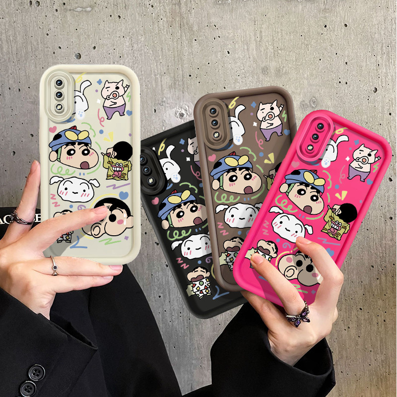 SAMSUNG ตลกวางเครยอนชินจังเคสโทรศัพท์สําหรับsamsung Galaxy A04S A05S A20S A50 A50S A51 A70 A70S A73 J2 G532 G530 J4 J6 Plus J7 Prime S23 S22 Ultraแฟชั่น