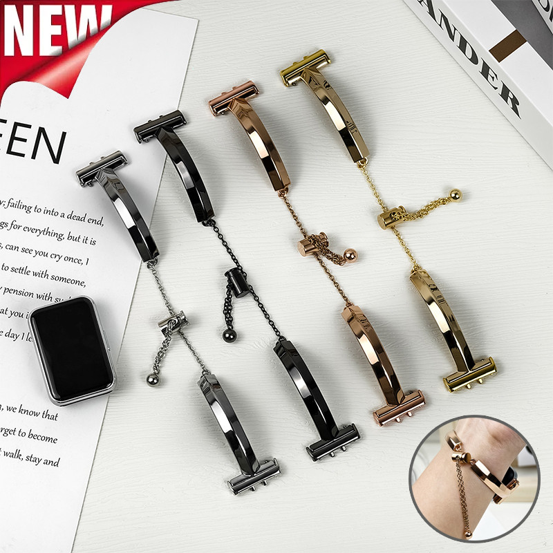 สร้อยข้อมือสไตล์สายนาฬิกาเข้ากันได้สําหรับ Samsung Galaxy Watch Fit 3 band สําหรับ Galaxy Watch Fit 3 สายนาฬิกาอุปกรณ์เสริมสร้อยข้อมือ