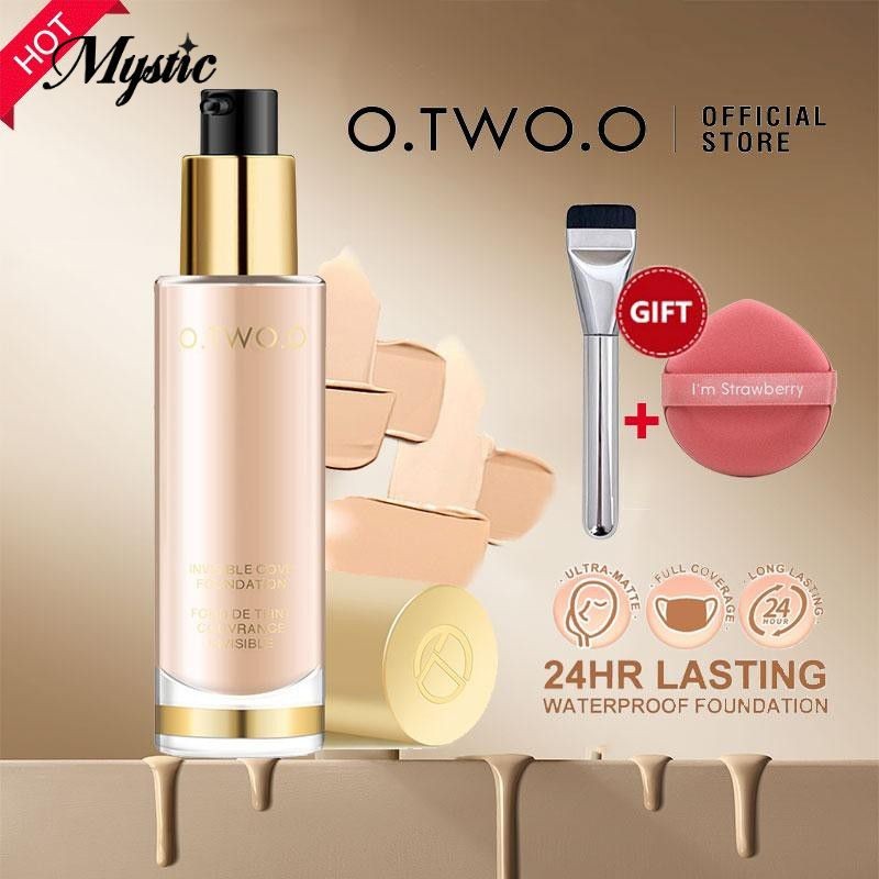 【COD】 [ฟรีแปรงรองพื้น + พัฟ] O.TWO.O รองพื้น รองพื้นหน้า คอนซีลเลอร์ ควบคุมความมัน ติดทนนาน กันน้ำ 2