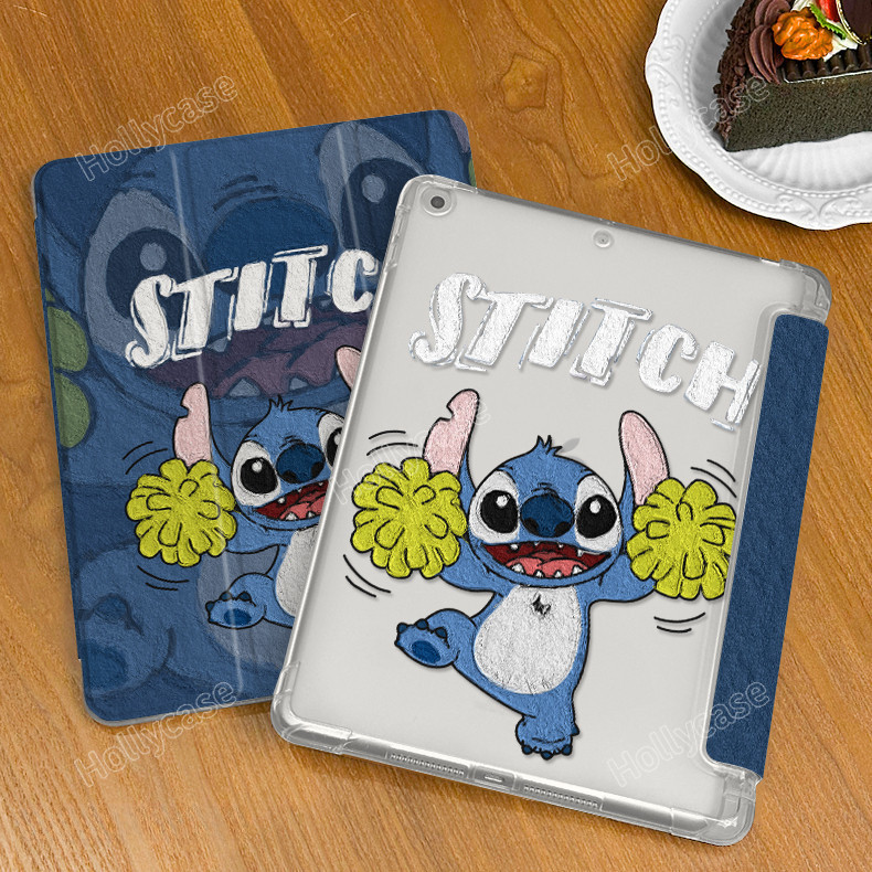 เคสไอแพด Air 4 5 10.9 Air6 Happy เชียร์ Stitch Pro11 ช่องเสียบปากกา iPad gen9 8 7 10.2 พับสามโปร่งใส gen5/6/Air1/2 9.7 TPU ถุงลมนิรภัย Gen10 iPad mini 6 7 กรณี ราคา ถูกที่สุด ดีลบีเคเค แกลเลอรีภาพที่ 9