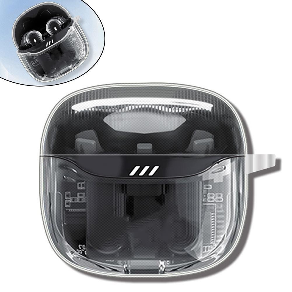 โปร่งใสสําหรับ JBL TUNE FLEX 2 Clear Case Anti-Scratch ป้องกันสําหรับ JBL TUNE FLEX 2 หูฟังไร้สาย Tr