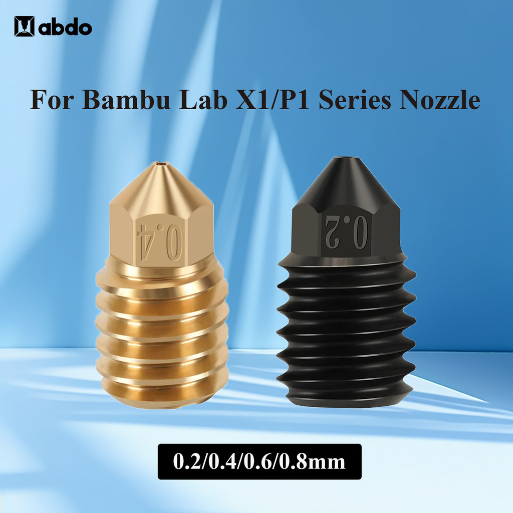 For Bambu Lab Nozzle 0.2/0.4/0.6/0.8mm bamboo p1p Nozzle 3d printer parts For Hotend Bambu Lab Nozzl
