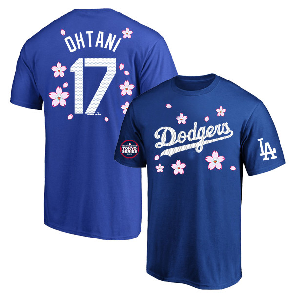 เสื้อยืด OHTANI Cotton Baseball แขนสั้น ไซส์ S-5XL สำหรับการแข่งขัน Tokyo Games 2025 Los Angeles Dodgers Sakura Edition
