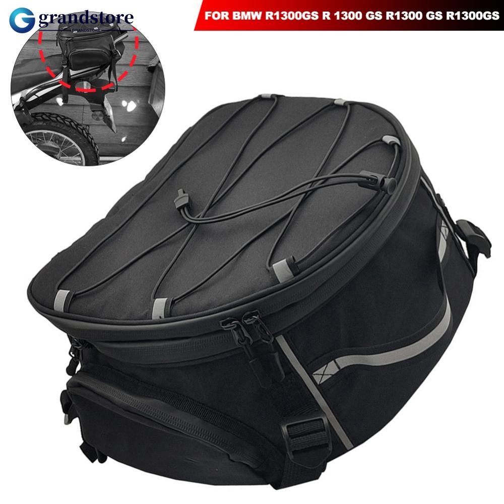 GRS รถจักรยานยนต์ไนลอนสีดํากันน้ําหางกระเป๋าเบาะหลังกระเป๋าถืออุปกรณ์เสริมสําหรับ BMW R1300GS R 1300