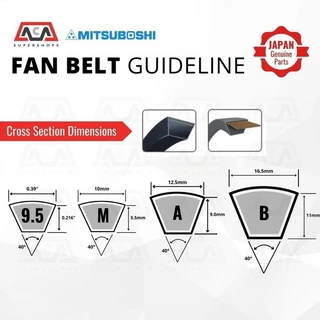 สายพานสามเหลี่ยม MITSUBOSHI (A18-A83) A-18/A-19/A-20/A-21/A-22/A-23/A-24/A-25/A-26/A-27/A-28/A-29/A-23/A-33/A-32/A-33/A-32/A-31/A-32/A-34/A-33/A-33/A เข็มขัด FAN BELTTOR RADA INDUSTRAIAL BELT
