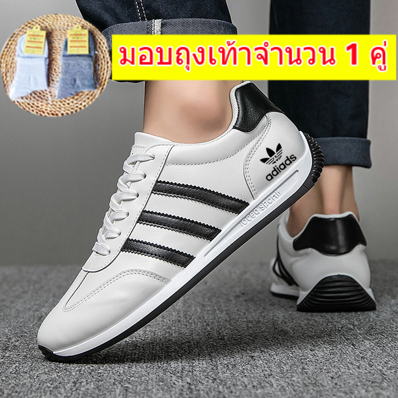 ❤️มีเอกลักษณ์ เท่ๆ ไม่เหมือนใคร❤️ผู้ชายรองเท้าหนังลําลองนักเรียนวิ่งเดินป่ากีฬารองเท้าผู้ชาย