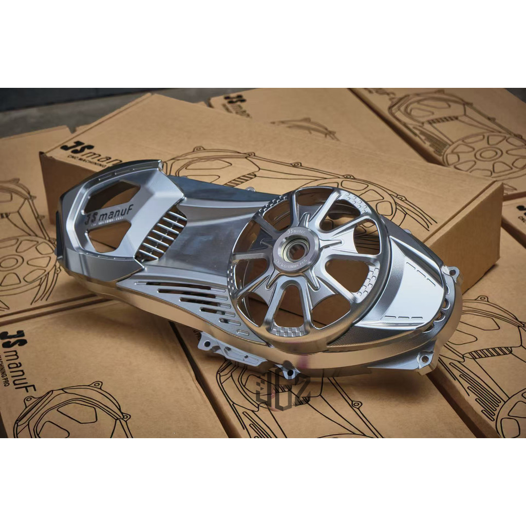 JS Manuf สําหรับ Vespa Sprint Primavera 150 s125 lx 2019-2025 ฝาครอบข้อเหวี่ยง CNC เครื่องยนต์ CVT ฝ