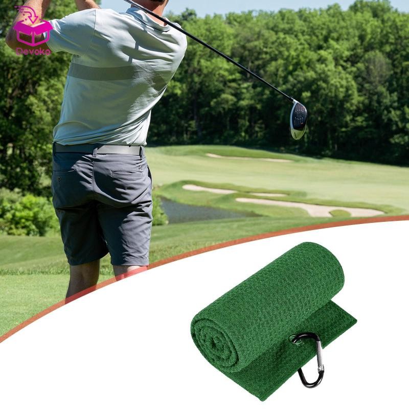 ผ้าขนหนูกอล์ฟพร้อมคลิป สำหรับทำความสะอาดลูกและไม้กอล์ฟ ออกแบบมาสำหรับผู้หลงใหลในเกมกอล์ฟ - รูปที่ 4