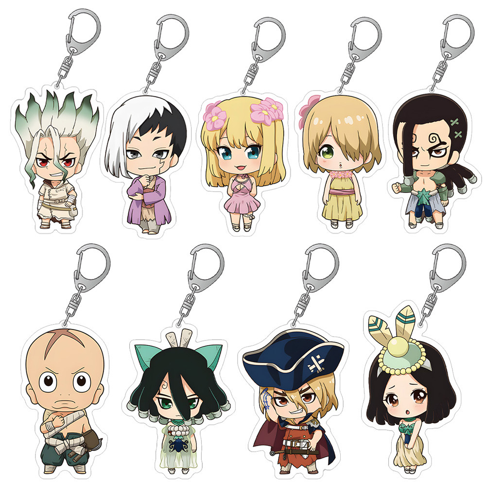 ตัวละคร Dr.STONE Senku Ishigami Kohaku Chrome Ukyo Saionji Ryusui Nanami Luna Wright ใหม่ พวงกุญแจอะ
