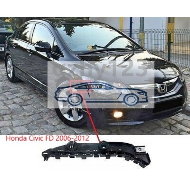 ตัวยึดกันชนหน้า ด้านข้าง หมายเลข 71198-SNA-A01 71193-SNA-A01 สําหรับ Honda civic SNA SNB FD 1.8 2.0 Depan FD1 FD2 civic 2006 2007 2008 2009 2010 2011