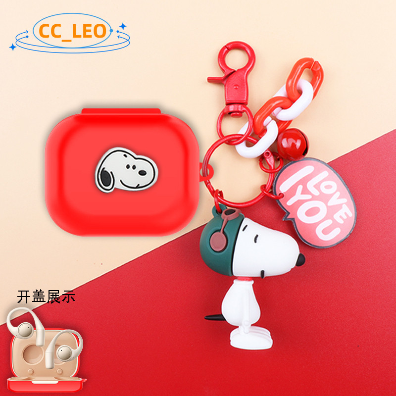 Case for Honor EarBuds Open Cartoon Silicone Soft Case Cute Dinosaur Keychain Pendant Suitable for H