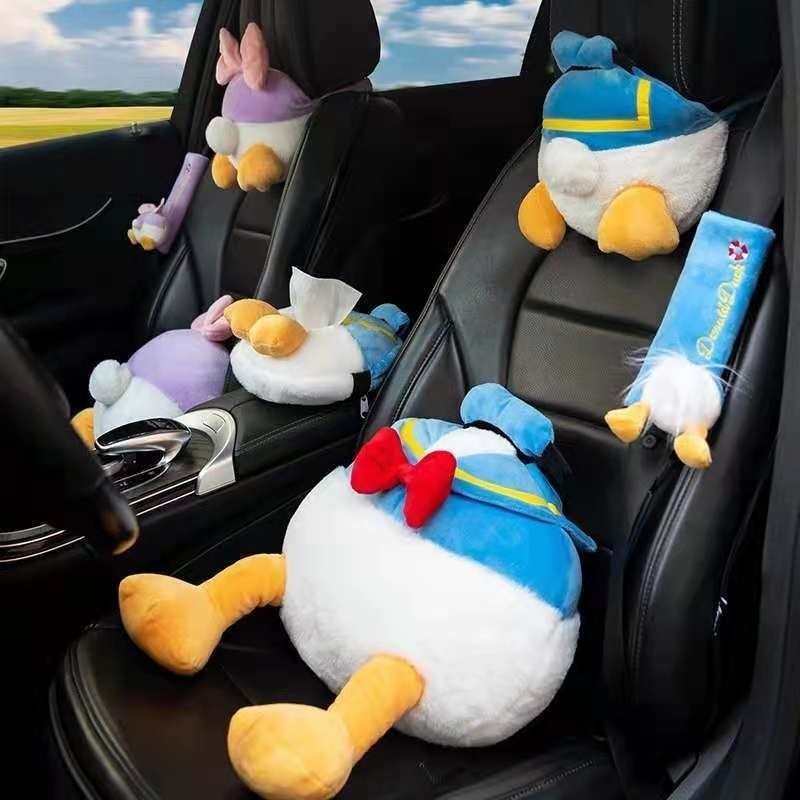 ​​หมอนหนุนคอรถ หมอนรองเอว การ์ตูนดิสนีย์ Donald Duck 2025 หมอนผ้าลินินระบายอากาศดี ใช้ได้ทุกฤดู ใส่หัวเตียงรถยนต์ได้ทุก
