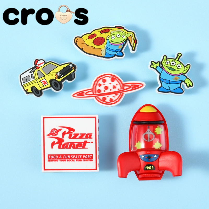 Zhibixing Accessories Hole Shoes Flower Cartoon Pizza Planet Three-Eyed Boy