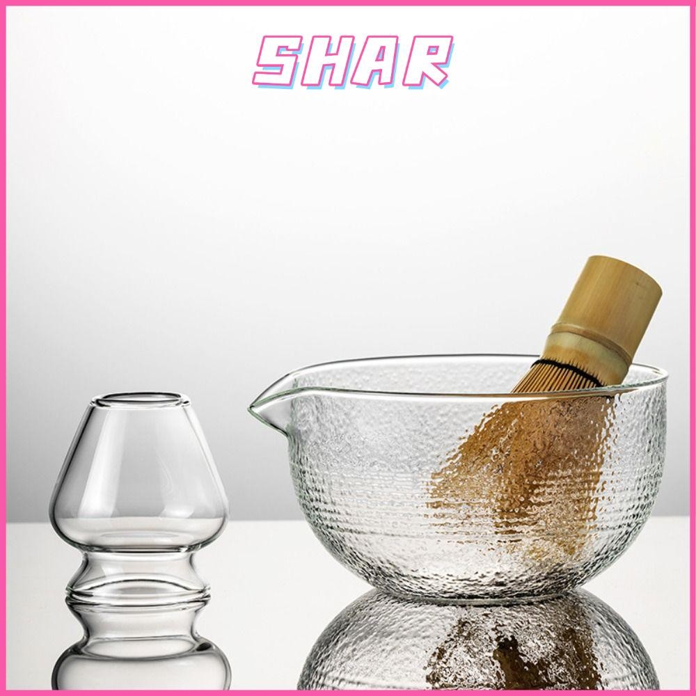 SHAR ชามมัทฉะ กระจกใส,ชามชงมัทฉะ, วยชงชามัทฉะมีปาก Matcha bowl